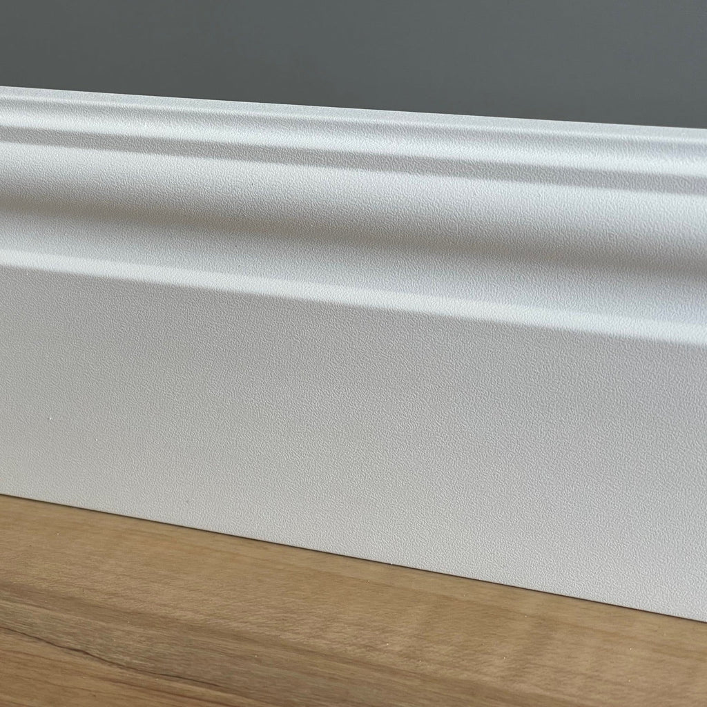 Nroro Flooring - Baseboard - 3-7/8" x 1/2" x 118" - White Molding - Hollow PVC